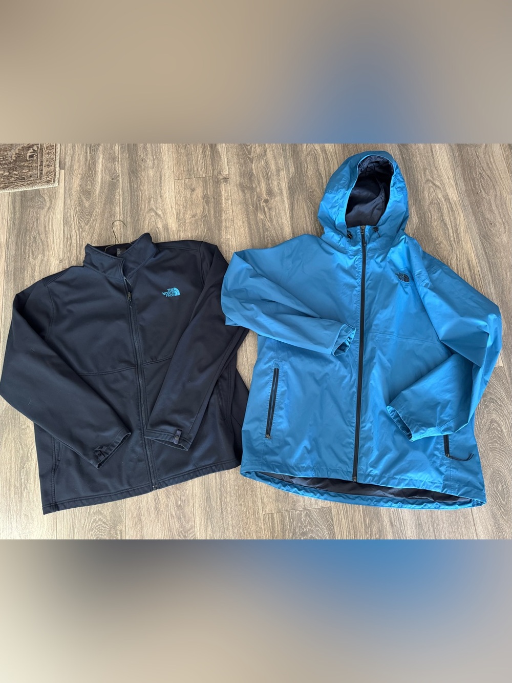THE NORTH FACE HYVENT 3 in 1 M Sz. XXL Rain/Fleece Blue Jacket Coat Hiking